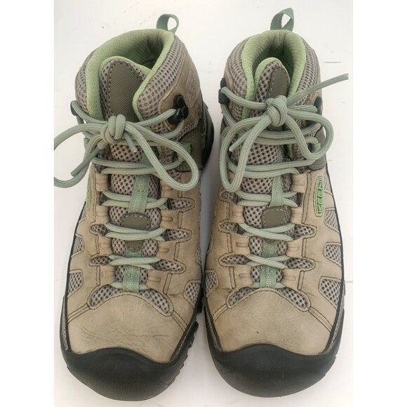 Keen Targhee Vent Mid Women’s Size 7.5 |Fumo/Quiet Green| Hiking Shoes Outdoors - Picture 3 of 12